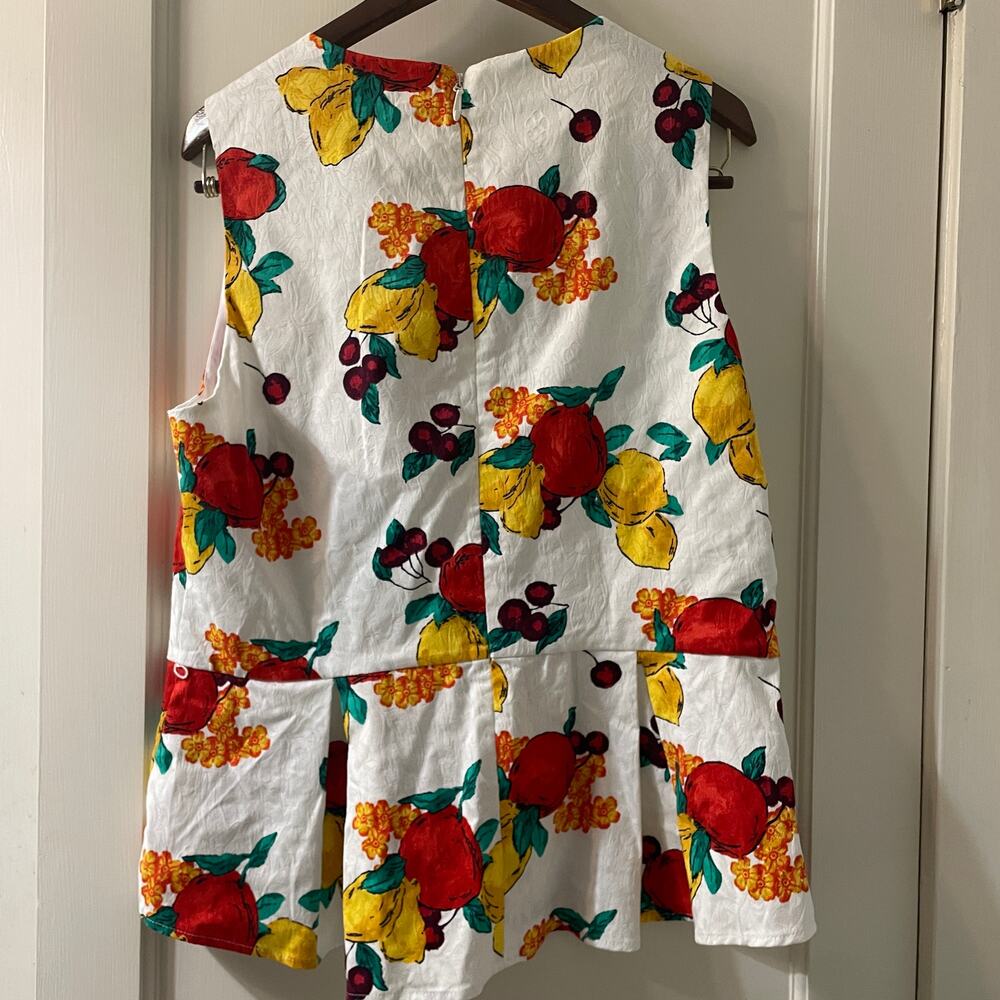 Eva Méndes collection by New York and Company Size XL Fruit patter ruffle hem - Picture 3 of 7